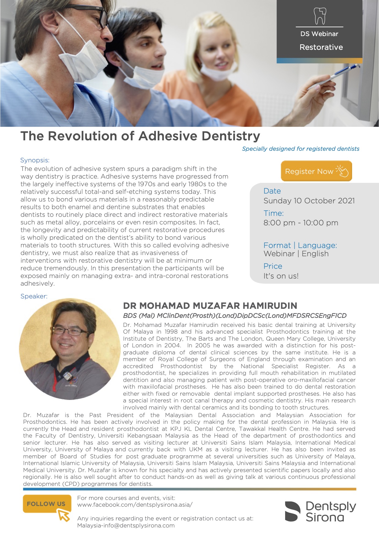The Revolution of Adhesive Dentistry Flyer